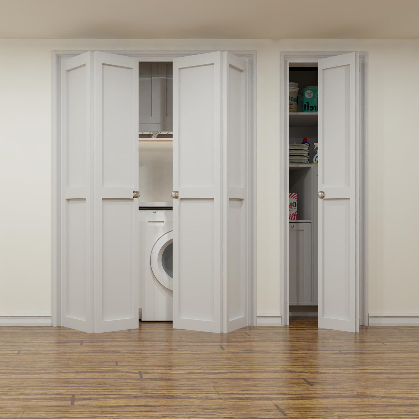 Concealed laundry closet