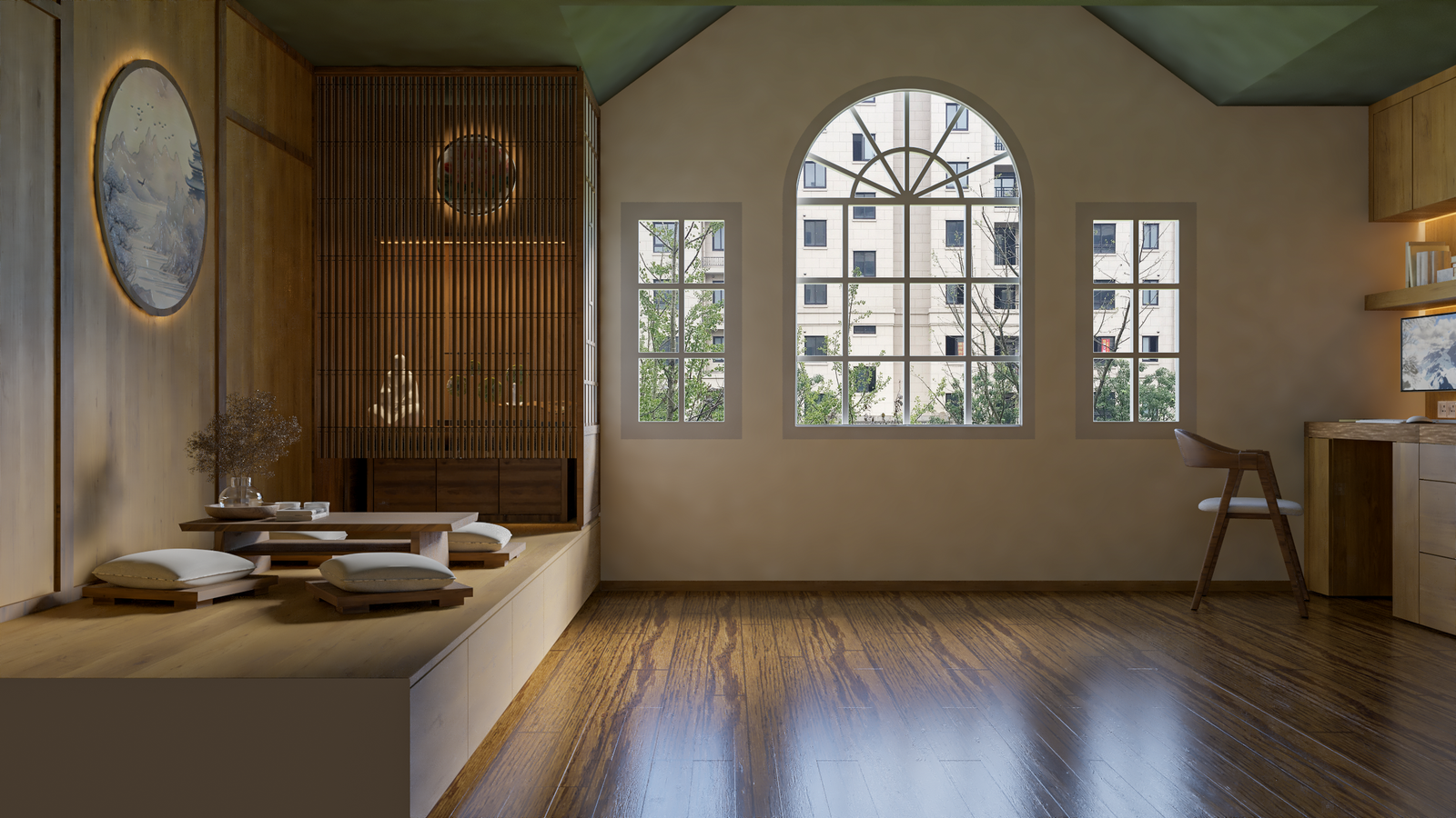 Warm modern full house design